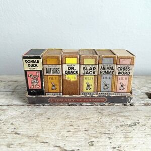 Vintage 1935 Russell Library of Games Miniature Card Game Set